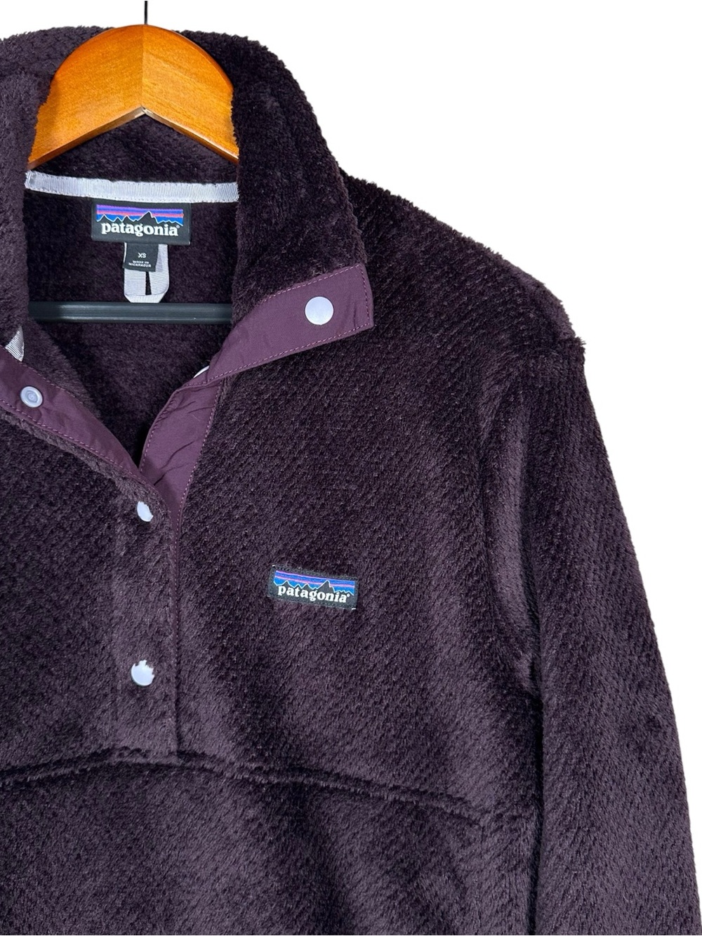 PATAGONIA Re-Tool Half-Snap Pullover in deep plum - Picture 3 of 10
